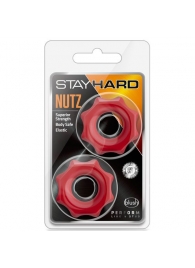 Набор из 2 красных фигурных эрекционных колец NUTZ - Blush Novelties - в Томске купить с доставкой