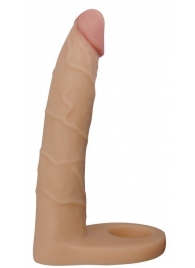 Телесная насадка-фаллоимитатор для двойного проникновения - 17 см. - Lovetoy - купить с доставкой в Томске