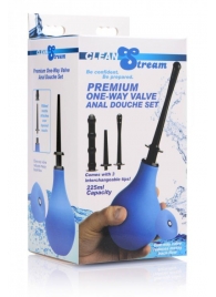 Анальный душ с 3 насадками Premium One-way Valve Anal Douche Set - XR Brands - купить с доставкой в Томске