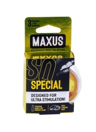 Презервативы с точками и рёбрами в пластиковом кейсе MAXUS Special - 3 шт. - Maxus - купить с доставкой в Томске