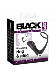 Черное эрекционное кольцо с анальной вибропробкой Vibrating Ring   Plug - Orion - в Томске купить с доставкой