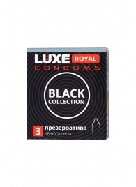 Черные презервативы LUXE Royal Black Collection - 3 шт. - Luxe - купить с доставкой в Томске