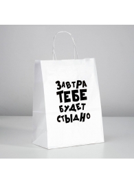 Подарочный пакет  Завтра тебе будет стыдно  - 30 х 24 см. - UPAK LAND - купить с доставкой в Томске