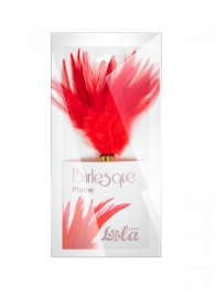 Красный перьевой тиклер Plume - 23 см. - Lola Lingerie - купить с доставкой в Томске