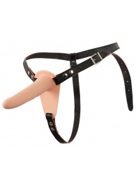 Телесный поясной страпон с вибрацией Vibrating Strap-On - 15,7 см. - Orion - купить с доставкой в Томске