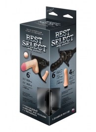 Черный пояс для женщин BEST SELECT с 3 насадками - LOVETOY (А-Полимер) - купить с доставкой в Томске