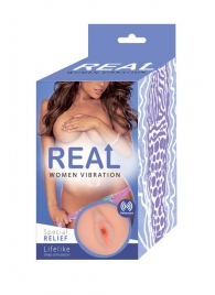 Телесный вибромастурбатор-вагина Real Women Vibration - Real - в Томске купить с доставкой