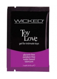 Лубрикант на водной основе для использования с игрушками WICKED Toy Love - 3 мл. - Wicked - купить с доставкой в Томске