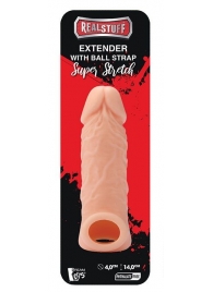 Телесная насадка EXTENDER WITH BALL STRAP 5.5 - 14 см. - Dream Toys - в Томске купить с доставкой