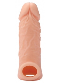 Телесная насадка EXTENDER WITH BALL STRAP 5.5 - 14 см. - Dream Toys - в Томске купить с доставкой