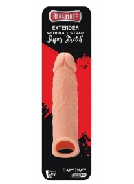 Телесная насадка EXTENDER WITH BALL STRAP 6.5 - 17 см. - Dream Toys - в Томске купить с доставкой
