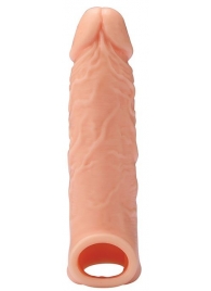 Телесная насадка EXTENDER WITH BALL STRAP 6.5 - 17 см. - Dream Toys - в Томске купить с доставкой
