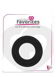 Набор из 3 эрекционных колец SILICONE COCKRINGS - Dream Toys - в Томске купить с доставкой
