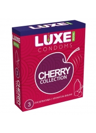 Презервативы с ароматом вишни LUXE Royal Cherry Collection - 3 шт. - Luxe - купить с доставкой в Томске