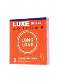 Презервативы с продлевающим эффектом LUXE Royal Long Love - 3 шт. - Luxe - купить с доставкой в Томске