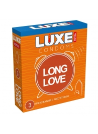 Презервативы с продлевающим эффектом LUXE Royal Long Love - 3 шт. - Luxe - купить с доставкой в Томске