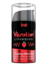 Жидкий интимный гель с эффектом вибрации Vibration! Strawberry - 15 мл. - INTT - купить с доставкой в Томске