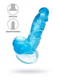Голубой реалистичный фаллоимитатор Indy - 15,8 см. - A-toys купить с доставкой в интернет-магазине Orgasmix в Томске Голубой реалистичный фаллоимитатор Indy - 15,8 см. - A-toys