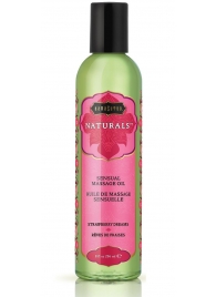 Массажное масло Naturals Strawberry Dreams с ароматом клубники - 236 мл. - Kama Sutra - купить с доставкой в Томске