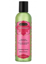 Массажное масло Naturals Strawberry Dreams с ароматом клубники - 59 мл. - Kama Sutra - купить с доставкой в Томске