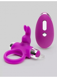 Лиловое виброкольцо с пультом ДУ Remote Control Cock Ring - Happy Rabbit - в Томске купить с доставкой