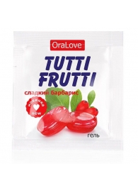 Гель-смазка Tutti-frutti со вкусом барбариса - 4 гр. - Биоритм - купить с доставкой в Томске