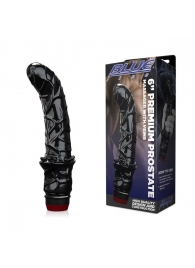 Черный вибромассажер простаты 6  Premium Prostate Massager - BlueLine - в Томске купить с доставкой