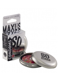 Экстремально тонкие презервативы в железном кейсе MAXUS Extreme Thin - 3 шт. - Maxus - купить с доставкой в Томске