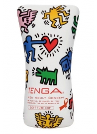 Мастурбатор-туба Keith Haring Soft Tube CUP - Tenga - в Томске купить с доставкой