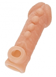 Телесная закрытая насадка с шишечками Cock Sleeve Size M - 15,6 см. - KOKOS - в Томске купить с доставкой