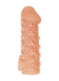 Телесная закрытая насадка с пучками шишечек Cock Sleeve Size S - 13,8 см. - KOKOS - в Томске купить с доставкой Телесная закрытая насадка с пучками шишечек Cock Sleeve Size S - 13,8 см. - KOKOS - в Томске купить с доставкой