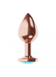 Пробка цвета розового золота с малиновым кристаллом Diamond Topaz Shine L - 8,3 см. - Lola Games - купить с доставкой в Томске