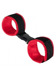 Красно-черные велюровые оковы Anonymo - ToyFa - купить с доставкой в Томске