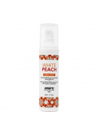 Разогревающее массажное масло Gourmet White Peach Organic с органическими ингредиентами - 50 мл. - Exsens - купить с доставкой в Томске