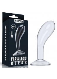 Прозрачный стимулятор простаты Flawless Clear Prostate Plug - 15 см. - Lovetoy - в Томске купить с доставкой