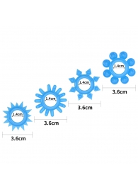 Набор из 4 голубых, светящихся в темноте эрекционных колец Lumino Play - Lovetoy - в Томске купить с доставкой
