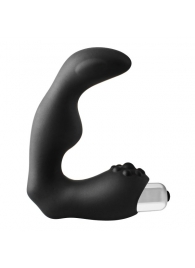 Черный вибромассажер простаты FantASStic Vibrating Prostate Massager - 11,3 см. - Dream Toys - в Томске купить с доставкой