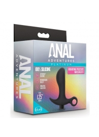 Черный анальный вибратор Silicone Vibrating Prostate Massager 01 - 10,8 см. - Blush Novelties - в Томске купить с доставкой
