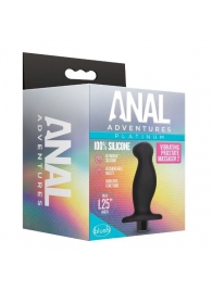 Черный анальный вибромассажёр Silicone Vibrating Prostate Massager 02 - 10,8 см. - Blush Novelties - в Томске купить с доставкой