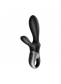 Черный анальный вибратор Heat Climax+ с функцией нагрева - 20,6 см. - Satisfyer - в Томске купить с доставкой