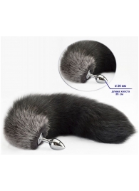 Серебристая анальная пробка с хвостом - Sitabella в Томске Серебристая анальная пробка с хвостом - Sitabella