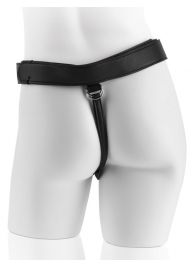 Страпон с телесной насадкой 7  Uncut with Strap on Harness - 18 см. - Pipedream - купить с доставкой в Томске