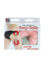 Металлические наручники с розовой меховой опушкой METAL HANDCUFF WITH PLUSH PINK - Dream Toys - купить с доставкой в Томске