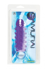 Закрытая фиолетовая насадка с пупырышками SAMURAI PENIS SLEEVE PURPLE - 14,5 см. - NMC - в Томске купить с доставкой