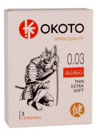 Тонкие презервативы OKOTO Thin Extra Soft - 3 шт. - Sitabella - купить с доставкой в Томске