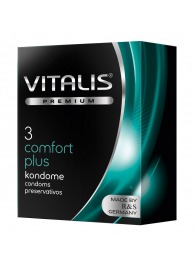 Контурные презервативы VITALIS PREMIUM comfort plus - 3 шт. - Vitalis - купить с доставкой в Томске