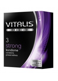 Презервативы с утолщенной стенкой VITALIS PREMIUM strong - 3 шт. - Vitalis - купить с доставкой в Томске