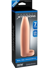 Телесная насадка Real Feel Enhancer XL - 17 см. - Pipedream - в Томске купить с доставкой