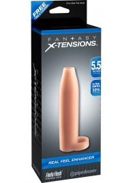 Насадка-расширитель с кольцом для подхвата мошонки Real Feel Enhancer - 14 см. - Pipedream - в Томске купить с доставкой