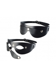 Черная кожаная маска  Новичок - Sitabella - купить с доставкой в Томске